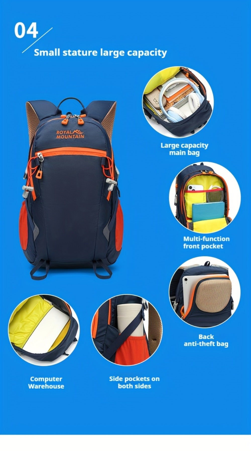 Backpack for Women – 20L, Lightweight, for Travel – detail view 18