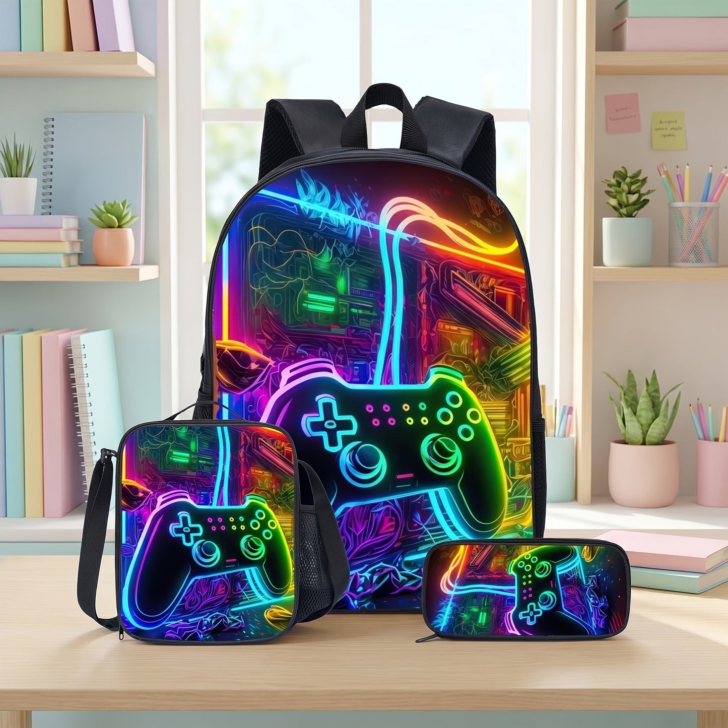 Backpack for Women – 3 Pcs, for School – front view - product view 10