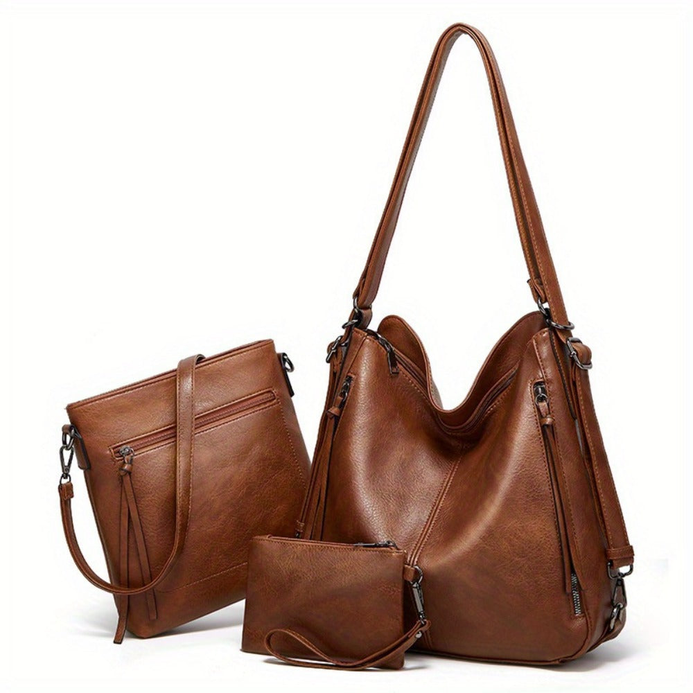 Backpack for Women – 3-Piece, Large Capacity, Convertible, for Travel & Work – detail view 14