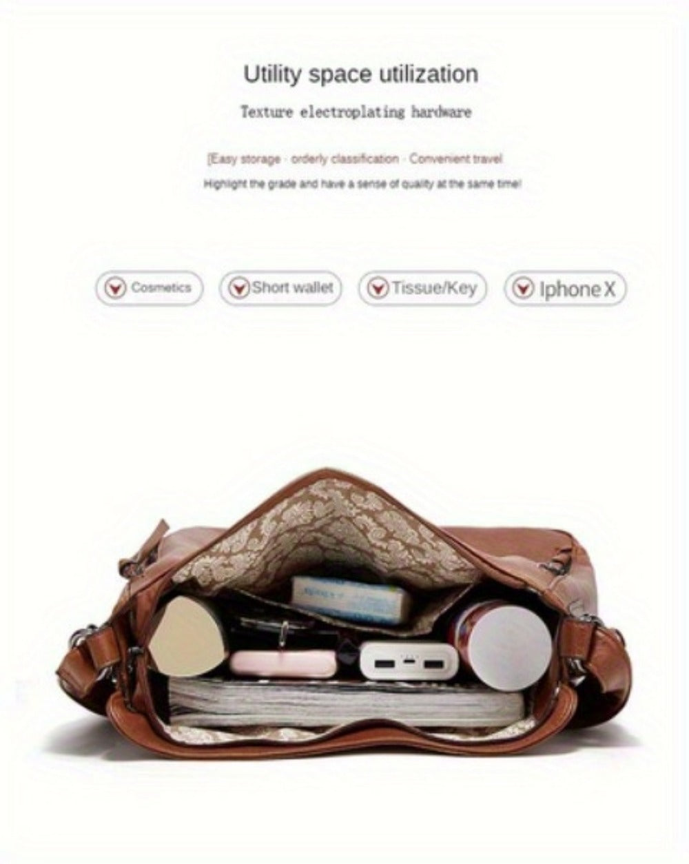 Backpack for Women – 3-Piece, Large Capacity, Convertible, for Travel & Work – detail view 22