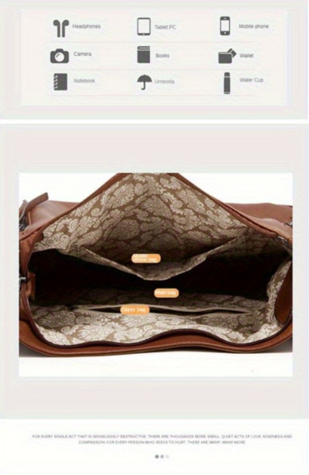 Backpack for Women – 3-Piece, Large Capacity, Convertible, for Travel & Work – detail view 23