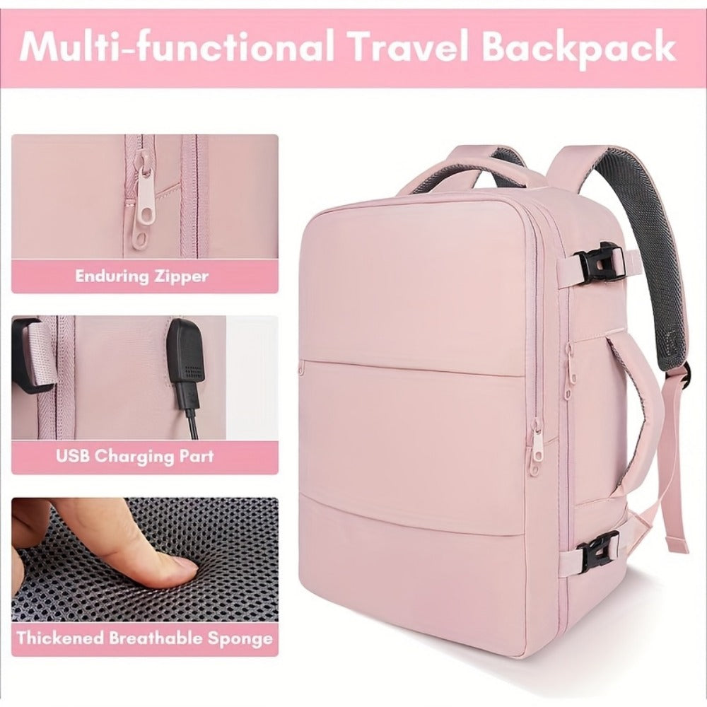 Backpack for Women – 30L, Polyester, Large Capacity, for Travel & Work – detail view 10