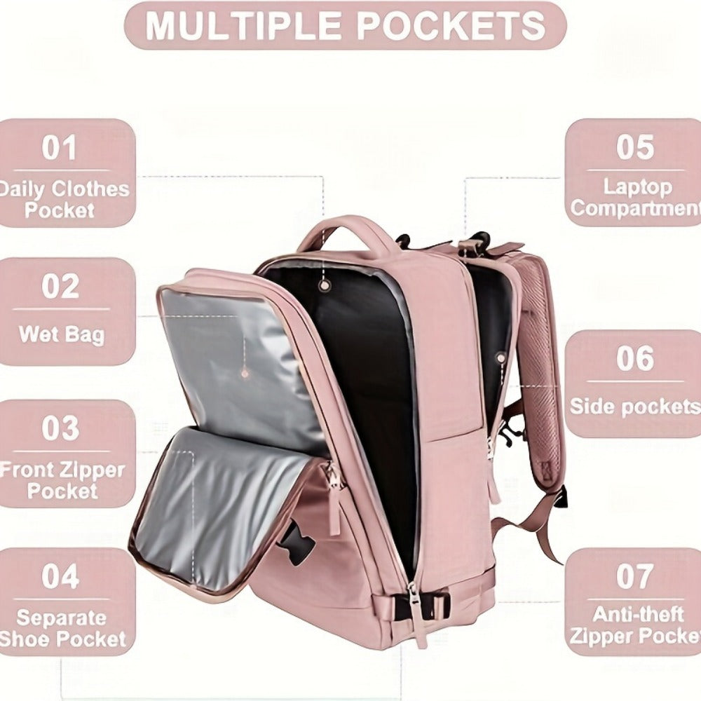 Backpack for Women – 30L, Polyester, Large Capacity, for Travel & Work – detail view 6