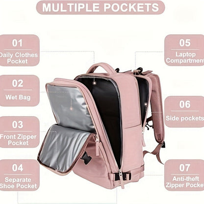 Backpack for Women – 30L, Polyester, Large Capacity, for Travel & Work – detail view 6