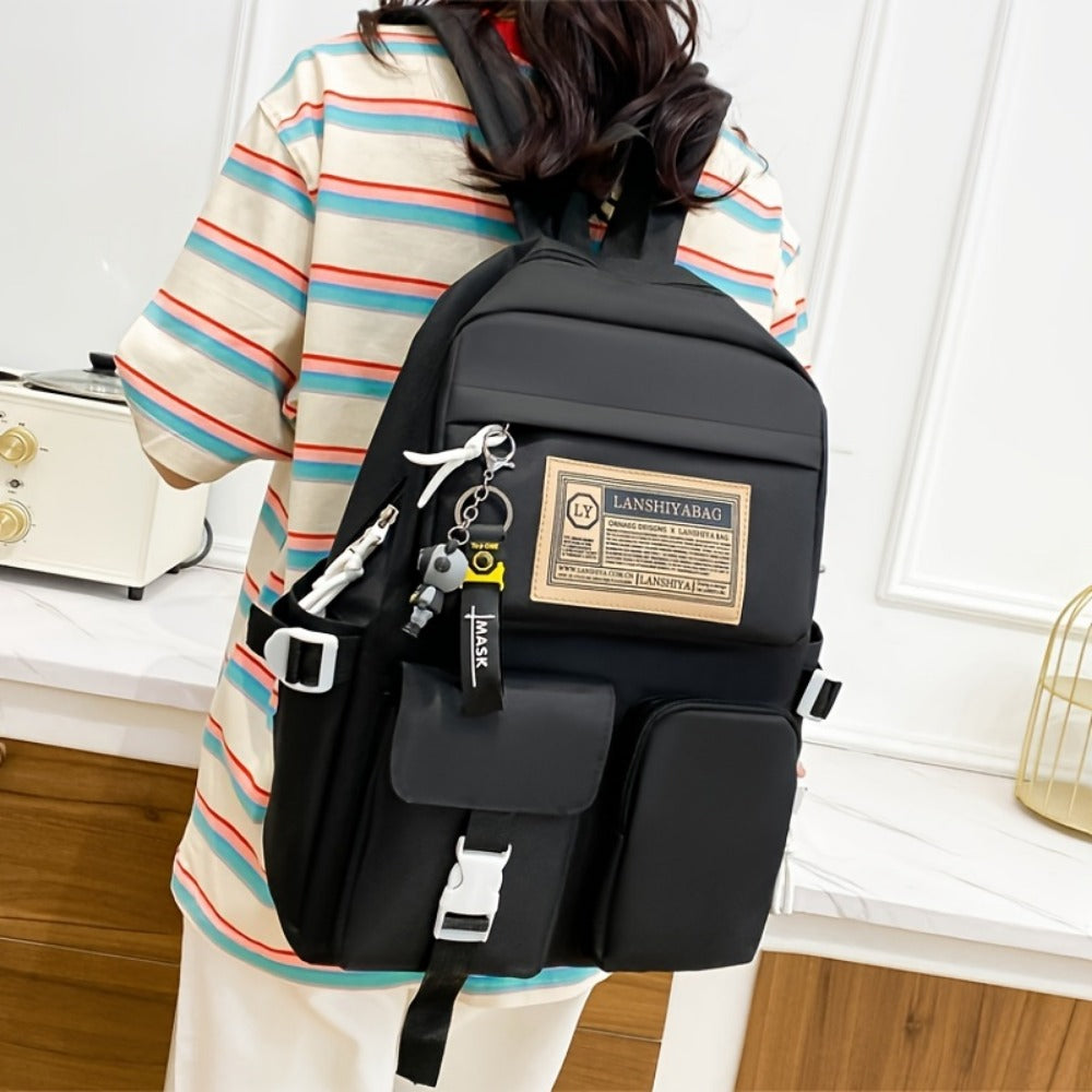 Backpack for Women – 5-Piece, Large Capacity, for School – detail view 15