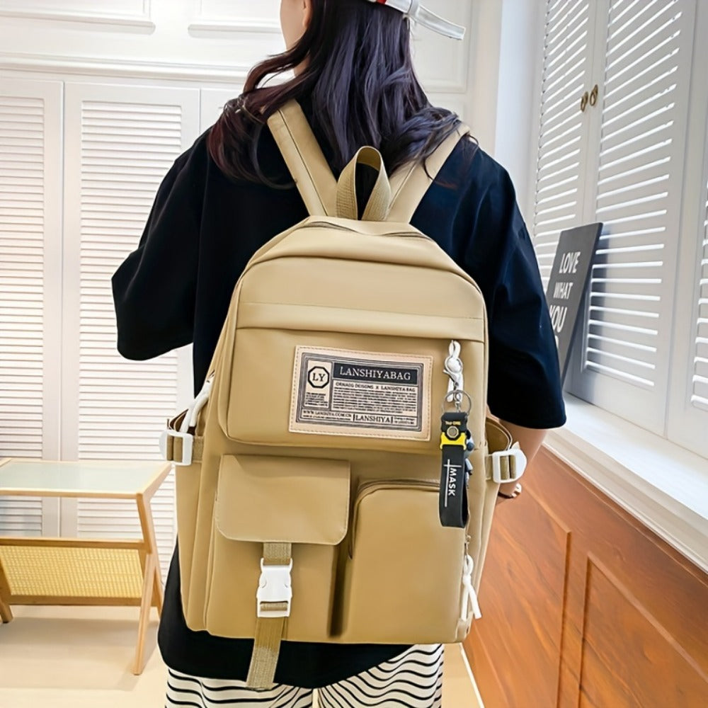 Backpack for Women – 5-Piece, Large Capacity, for School – detail view 20