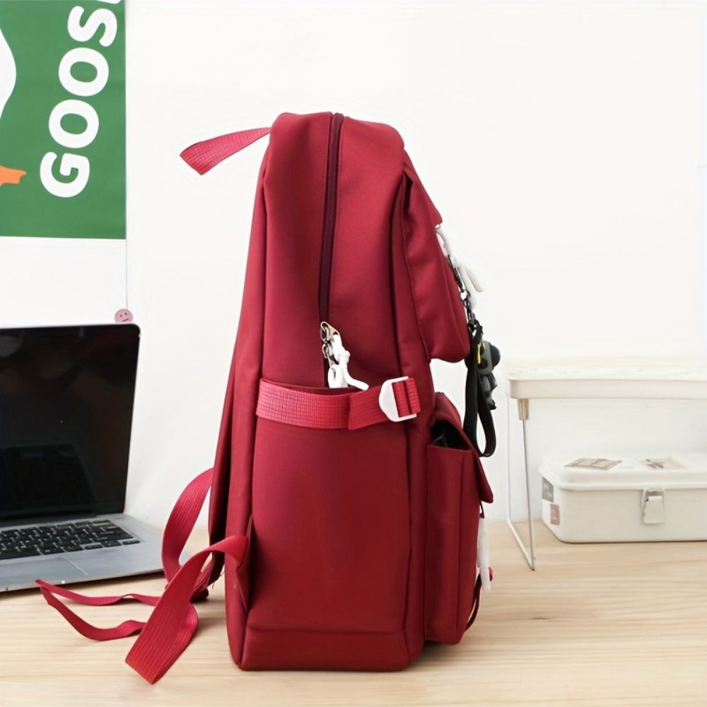 Backpack for Women – 5-Piece, Large Capacity, for School – detail view 8