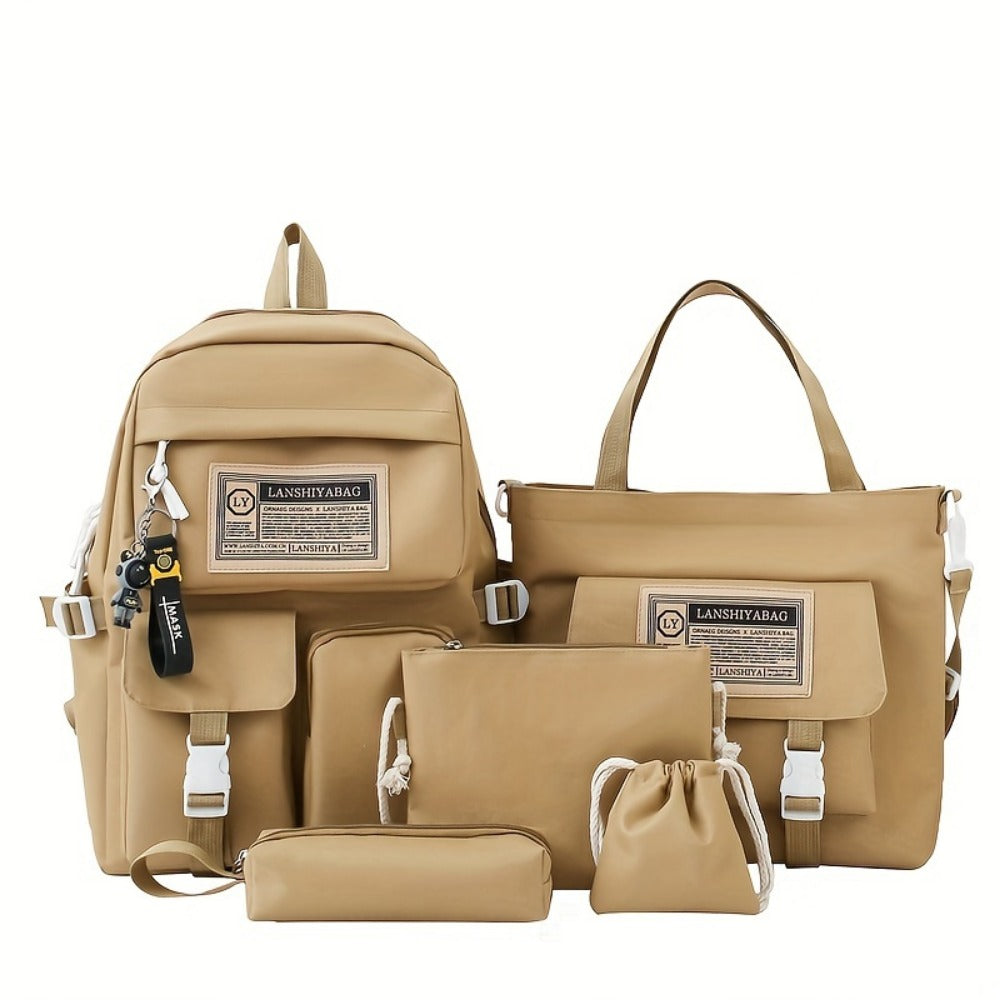 Backpack for Women – 5-Piece, Large Capacity, Lightweight, for Travel & Work – detail view 6