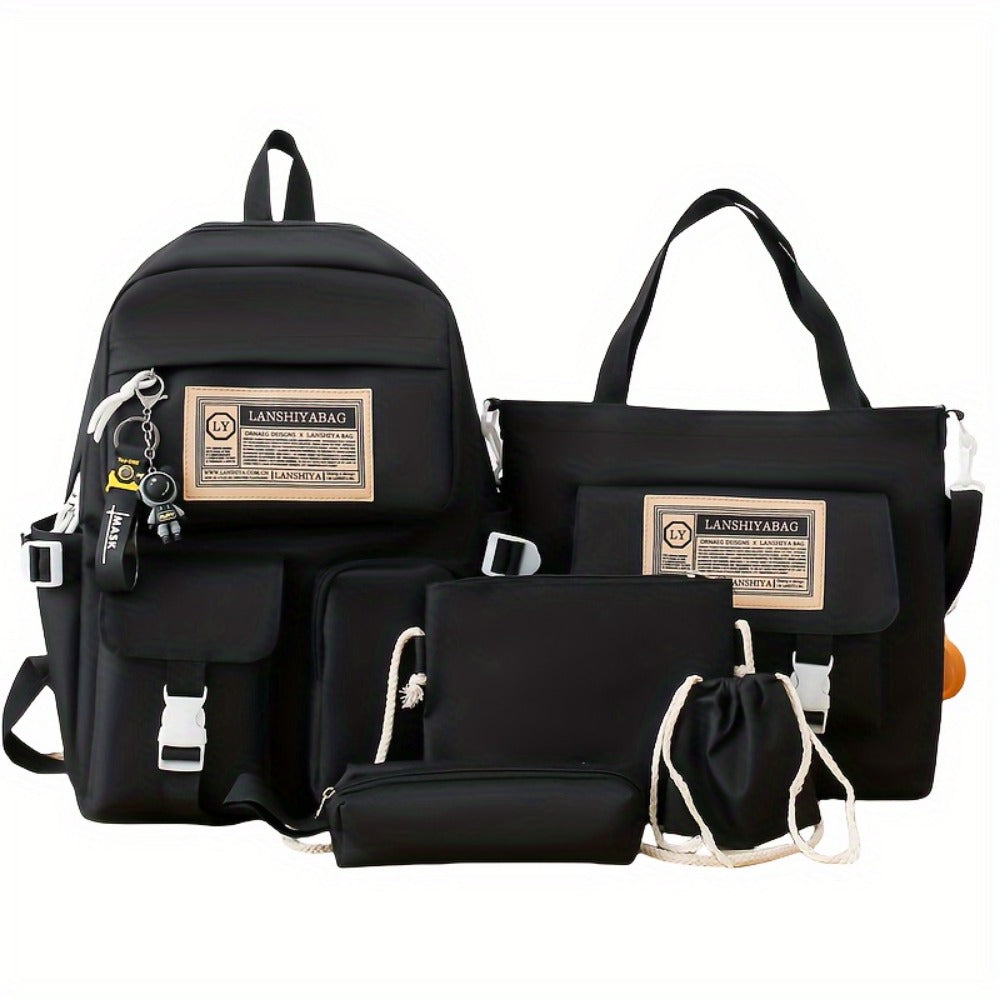 Backpack for Women – 5-Piece, Large Capacity, Lightweight, for Travel & Work – detail view 8