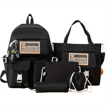 Backpack for Women – 5-Piece, Large Capacity, Lightweight, for Travel & Work – detail view 8