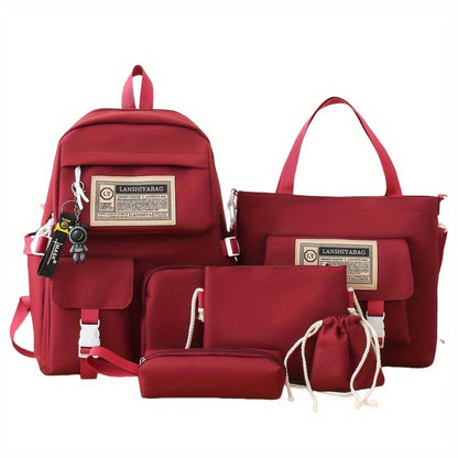 Backpack for Women – 5-Piece, Large Capacity, Lightweight, for Travel & Work – detail view 12