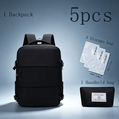 Backpack for Women – 5-Piece, Large Capacity, Expandable, for Travel – detail view 12