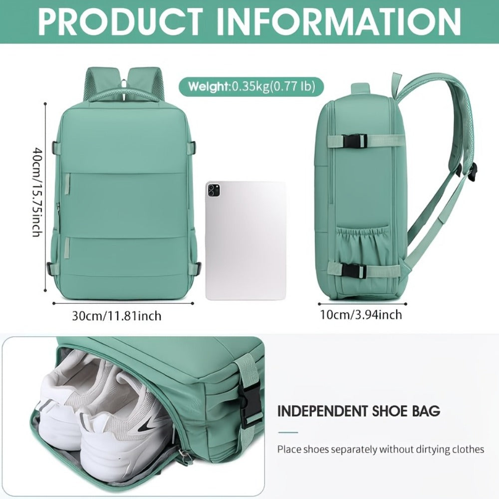 Backpack for Women – 5-Piece, Large Capacity, Expandable, for Travel – detail view 8