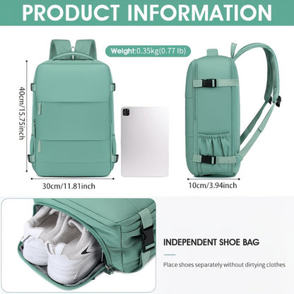 Backpack for Women – 5-Piece, Large Capacity, Expandable, for Travel – detail view 8