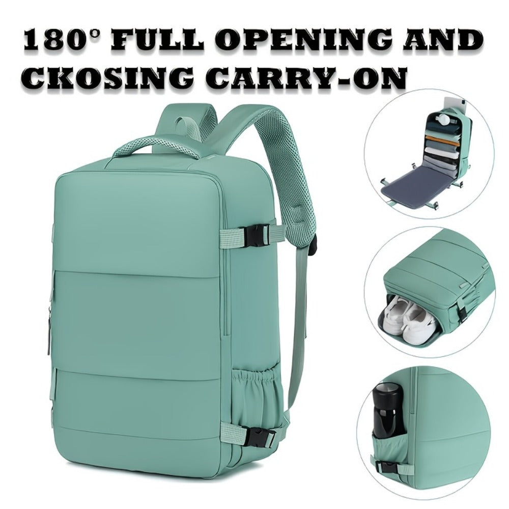 Backpack for Women – 5-Piece, Large Capacity, Expandable, for Travel – front view
