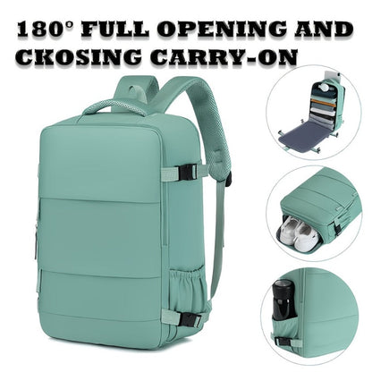 Backpack for Women – 5-Piece, Large Capacity, Expandable, for Travel – front view