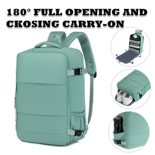 Backpack for Women – 5-Piece, Large Capacity, Expandable, for Travel – front view