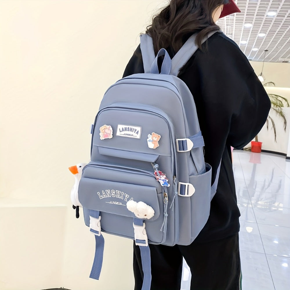 Backpack for Women – 5 Piece, Lightweight, Large Capacity, for School – detail view 15