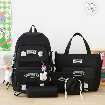 Backpack for Women – 5 Piece, Lightweight, Large Capacity, for School – detail view 16