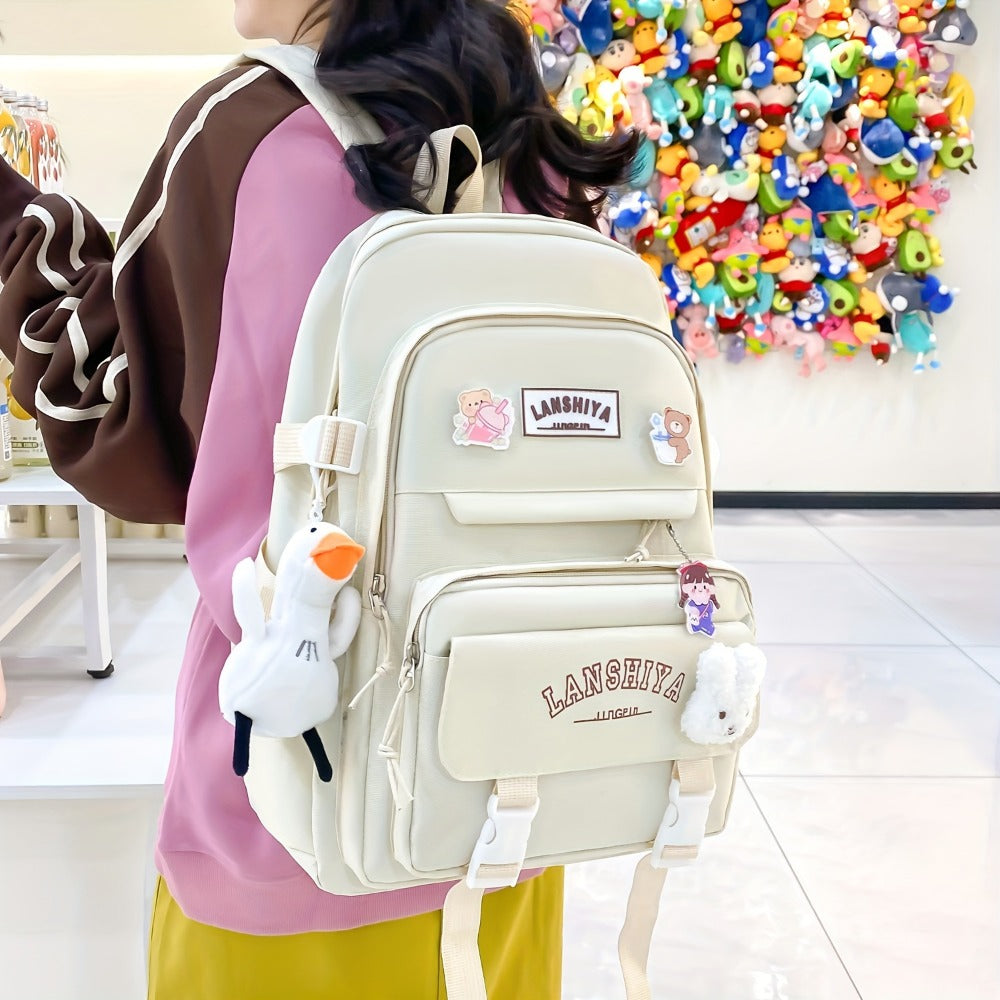 Backpack for Women – 5 Piece, Lightweight, Large Capacity, for School – detail view 19