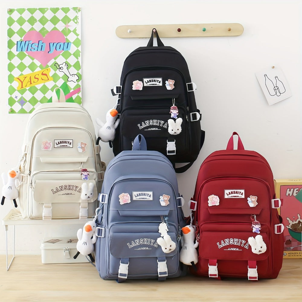 Backpack for Women – 5 Piece, Lightweight, Large Capacity, for School – detail view 11