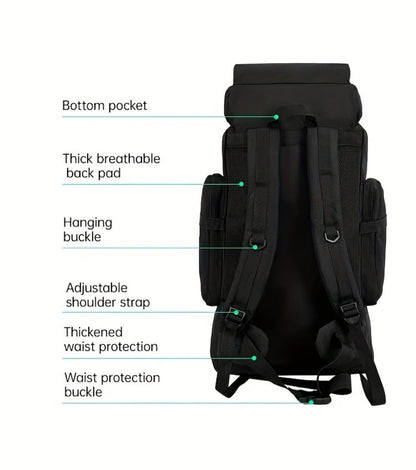 Backpack for Women – 80L, Adjustable Strap, for Travel – detail view 28