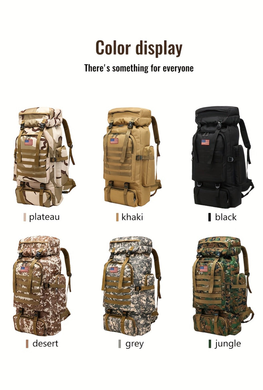 Backpack for Women – 80L, Adjustable Strap, for Travel – detail view 30