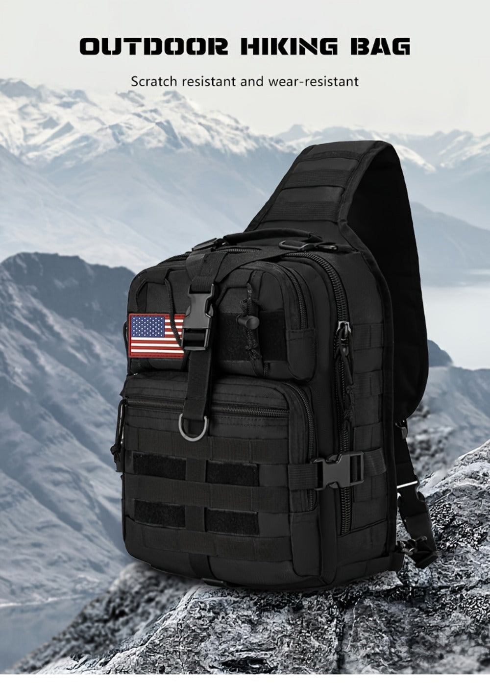 Backpack for Women – Adjustable Strap, Tactical Sling Gallon Single Hiking – detail view 25