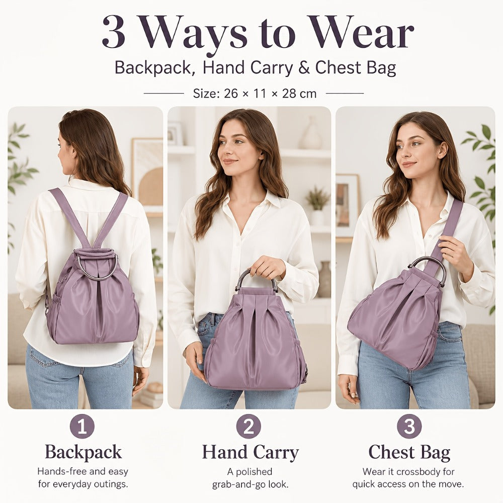 Backpack for Women – Adjustable Strap, for Travel & School – detail view 25