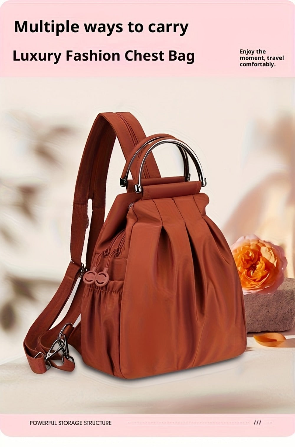 Backpack for Women – Adjustable Strap, for Travel & School – detail view 30