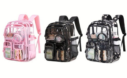 Backpack for Women – Clear, Large Capacity, Transparent, for Travel & School – detail view 15