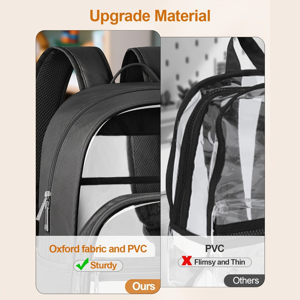 Backpack for Women – Clear, Transparent, Lightweight, for School – detail view 8