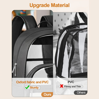 Backpack for Women – Clear, Transparent, Lightweight, for School – detail view 8