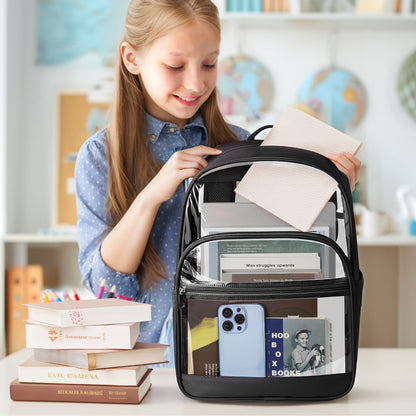 Backpack for Women – Clear, Transparent, Lightweight, for School – detail view 11