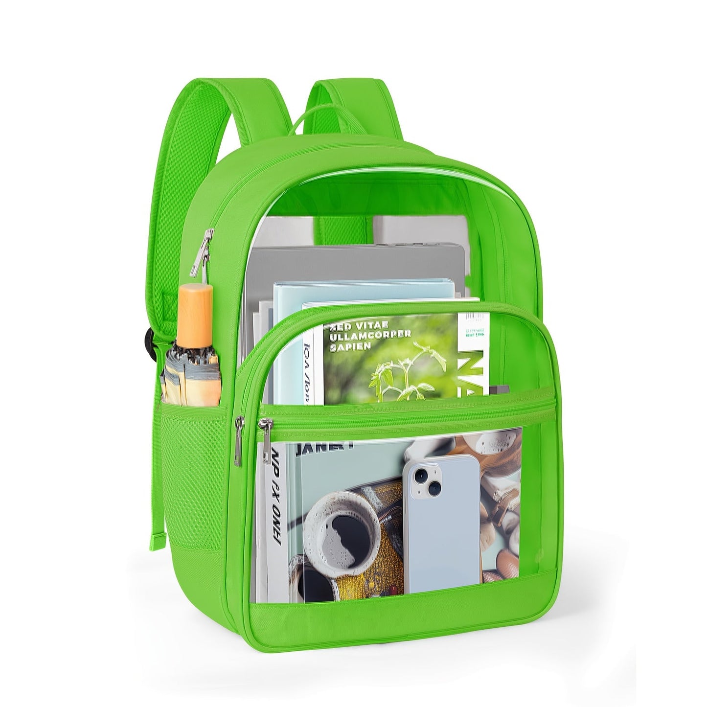 Backpack for Women – Clear, Transparent, Lightweight, for School – alternate view