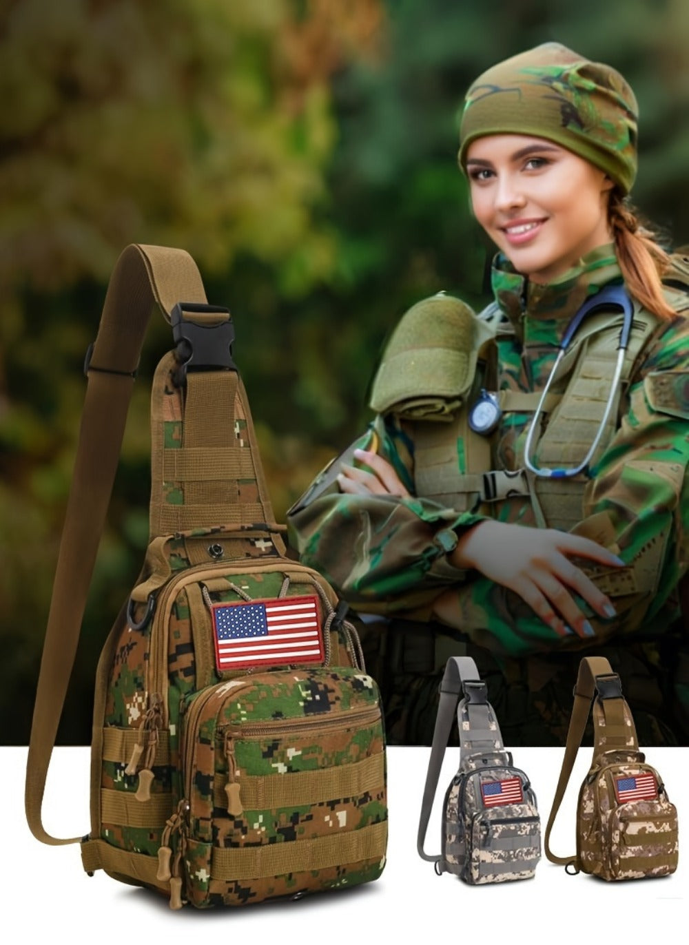 Backpack for Women – Convertible, Adjustable Strap – detail view 18
