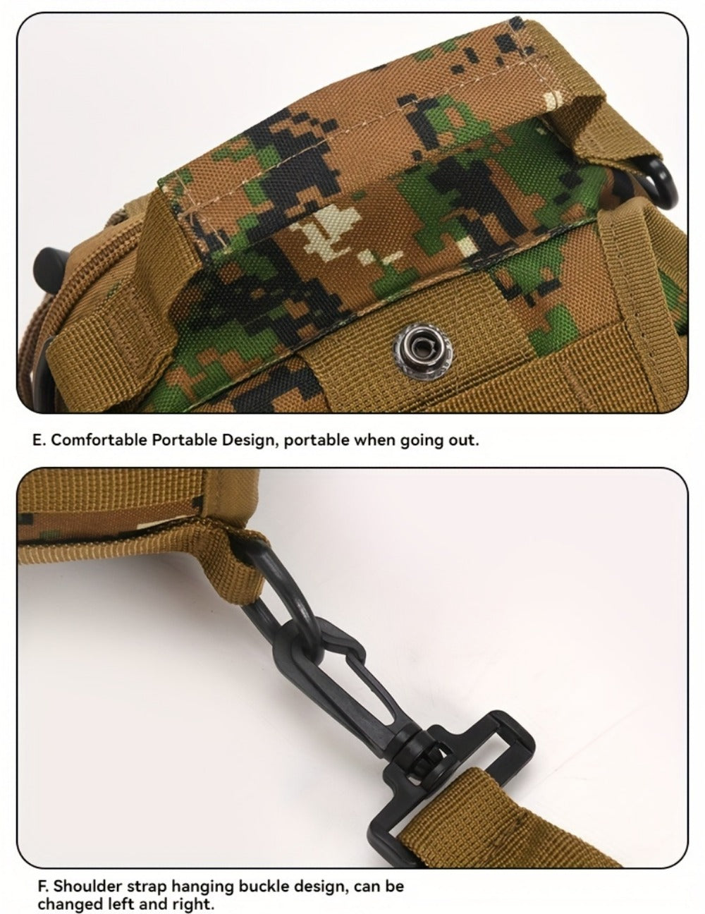 Backpack for Women – Convertible, Adjustable Strap – detail view 20