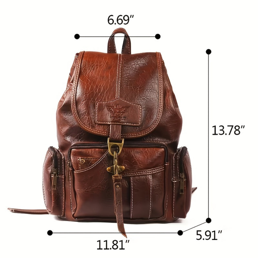 Backpack for Women – for School & Everyday Use, Retro Adjustable Strap Buckle Closure – detail view 11