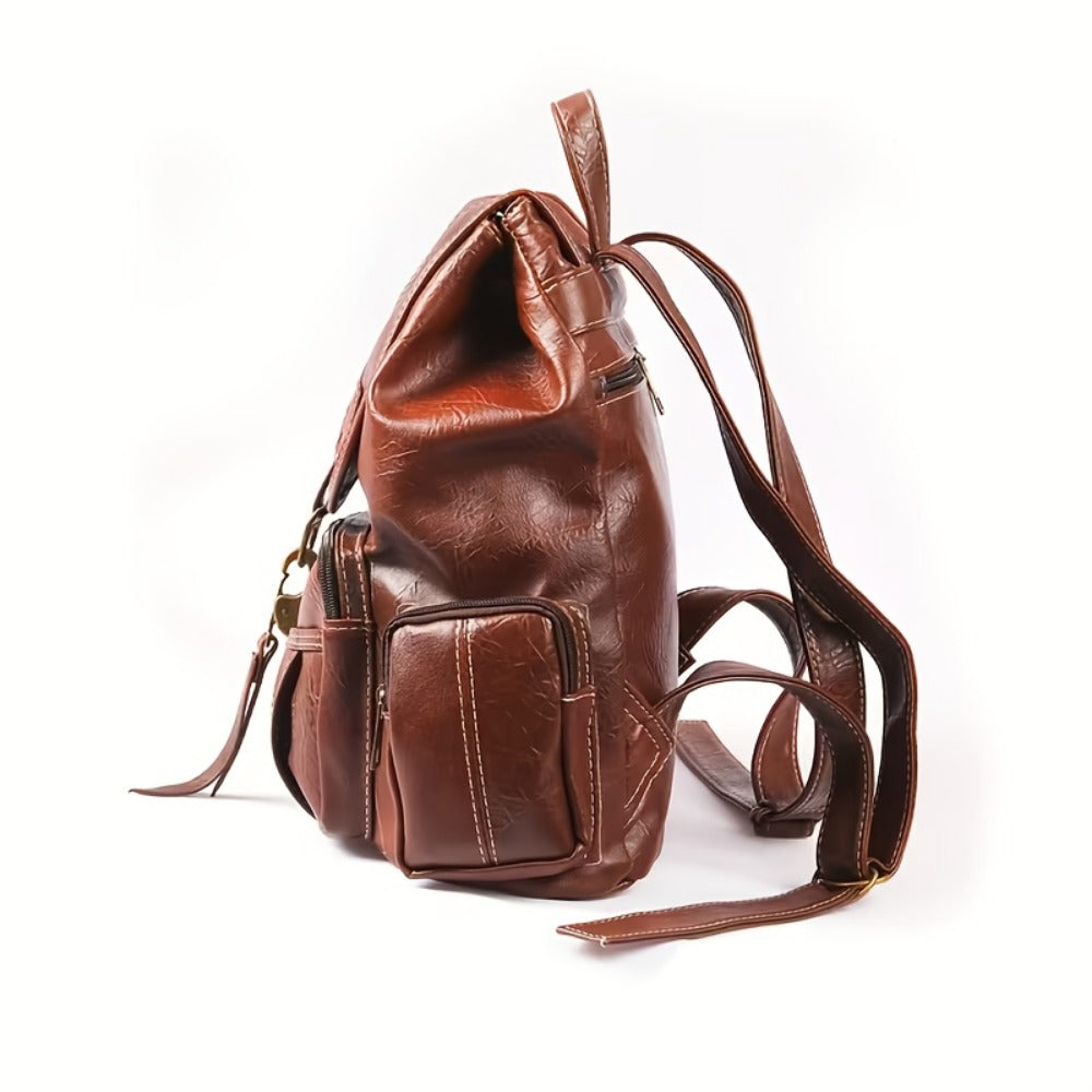 Backpack for Women – for School & Everyday Use, Retro Adjustable Strap Buckle Closure – detail view 7