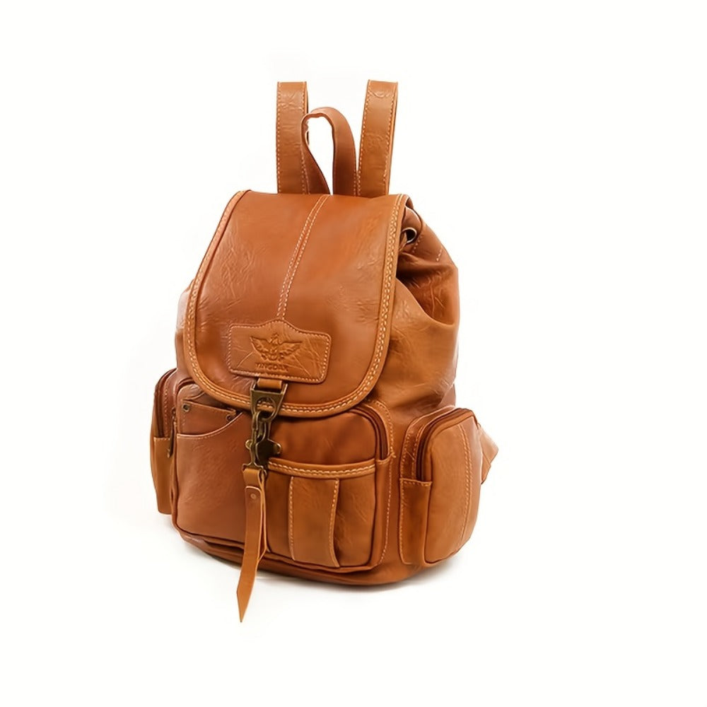 Backpack for Women – for School & Everyday Use, Retro Adjustable Strap Buckle Closure – detail view 8