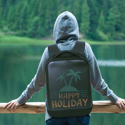 Backpack for Women – Led Smart Pixel Display Screen – detail view 15