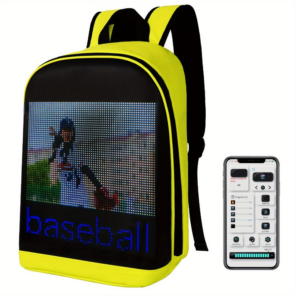 Backpack for Women – Led Smart Pixel Display Screen – front view