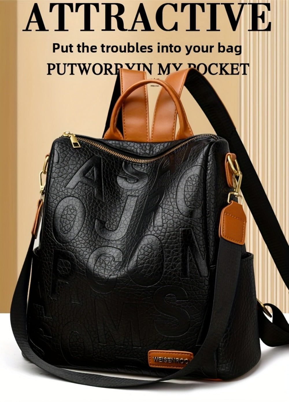Backpack for Women – Lightweight, Adjustable Strap – detail view 12