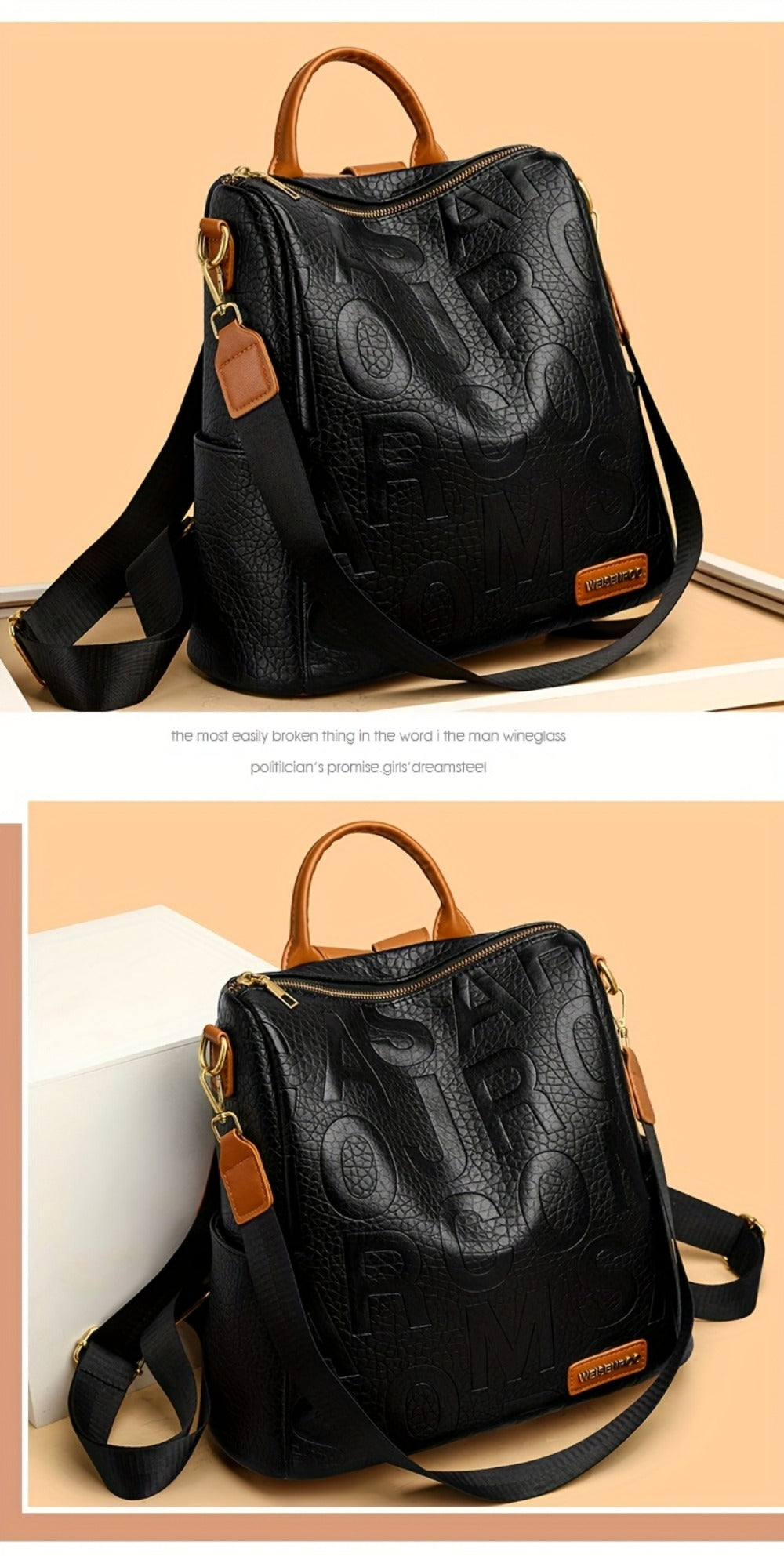 Backpack for Women – Lightweight, Adjustable Strap – detail view 14