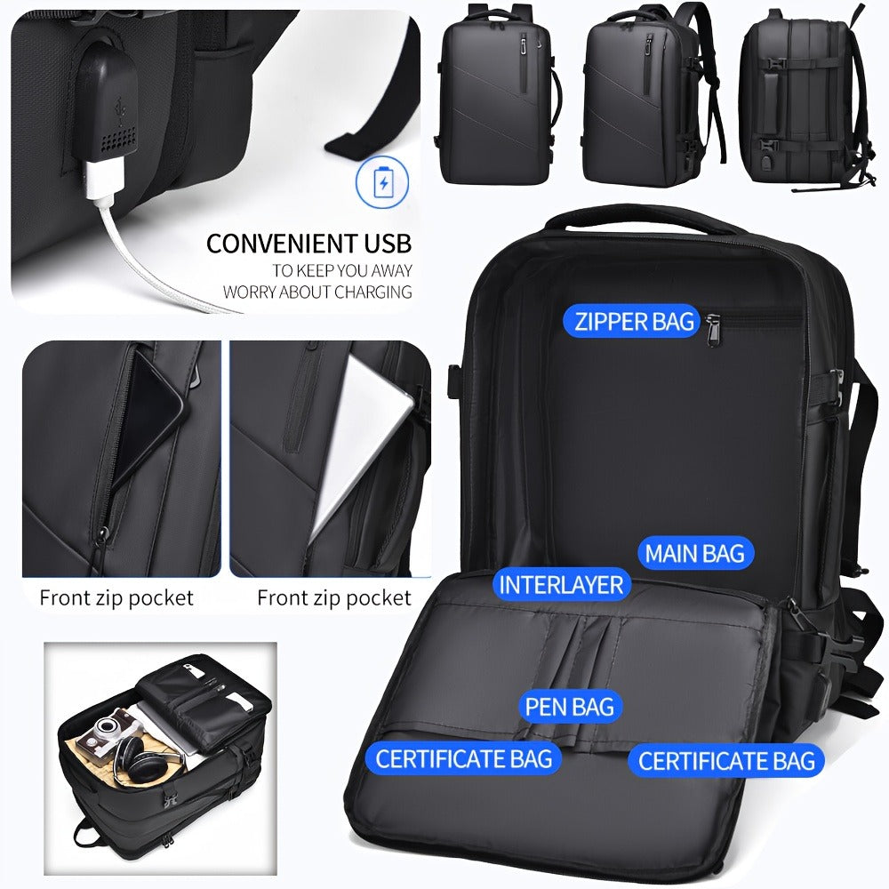 Backpack for Women – Nylon, Convertible, Multi-Pocket, for Travel & Work – detail view 8