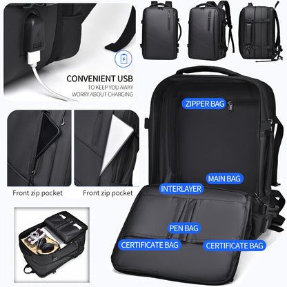 Backpack for Women – Nylon, Convertible, Multi-Pocket, for Travel & Work – detail view 8