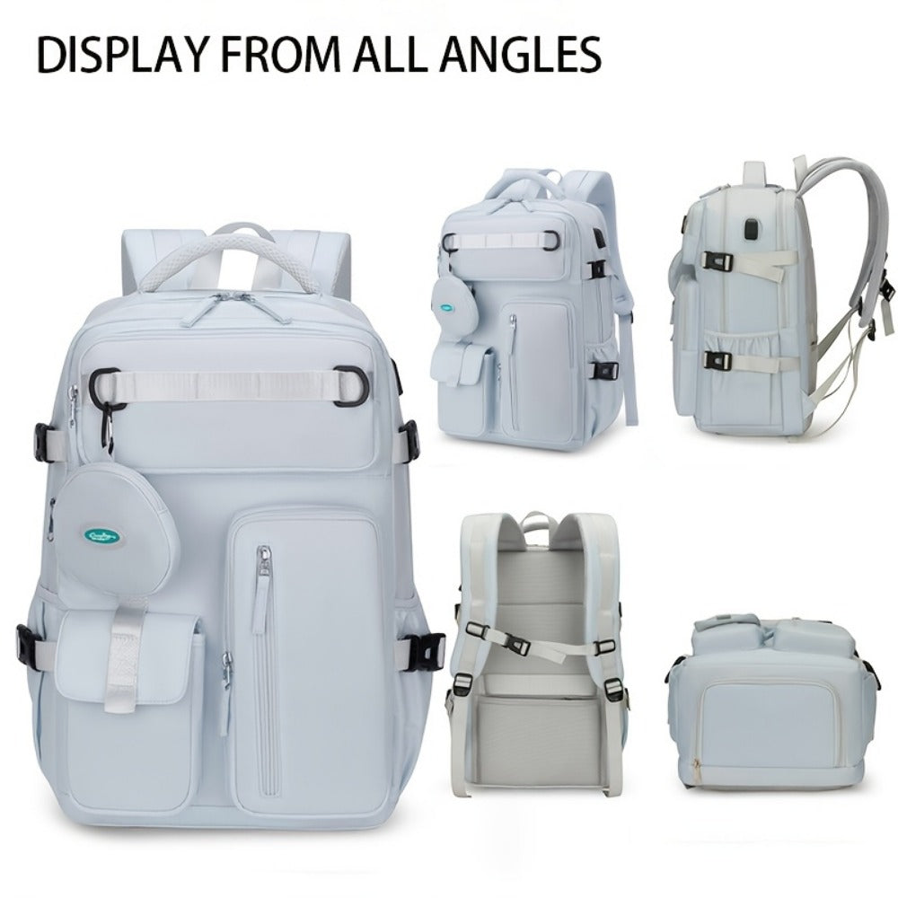 Backpack for Women – Nylon, Lightweight, Trolley Sleeve, for Travel & Work – detail view 14