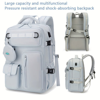 Backpack for Women – Nylon, Lightweight, Trolley Sleeve, for Travel & Work – detail view 15