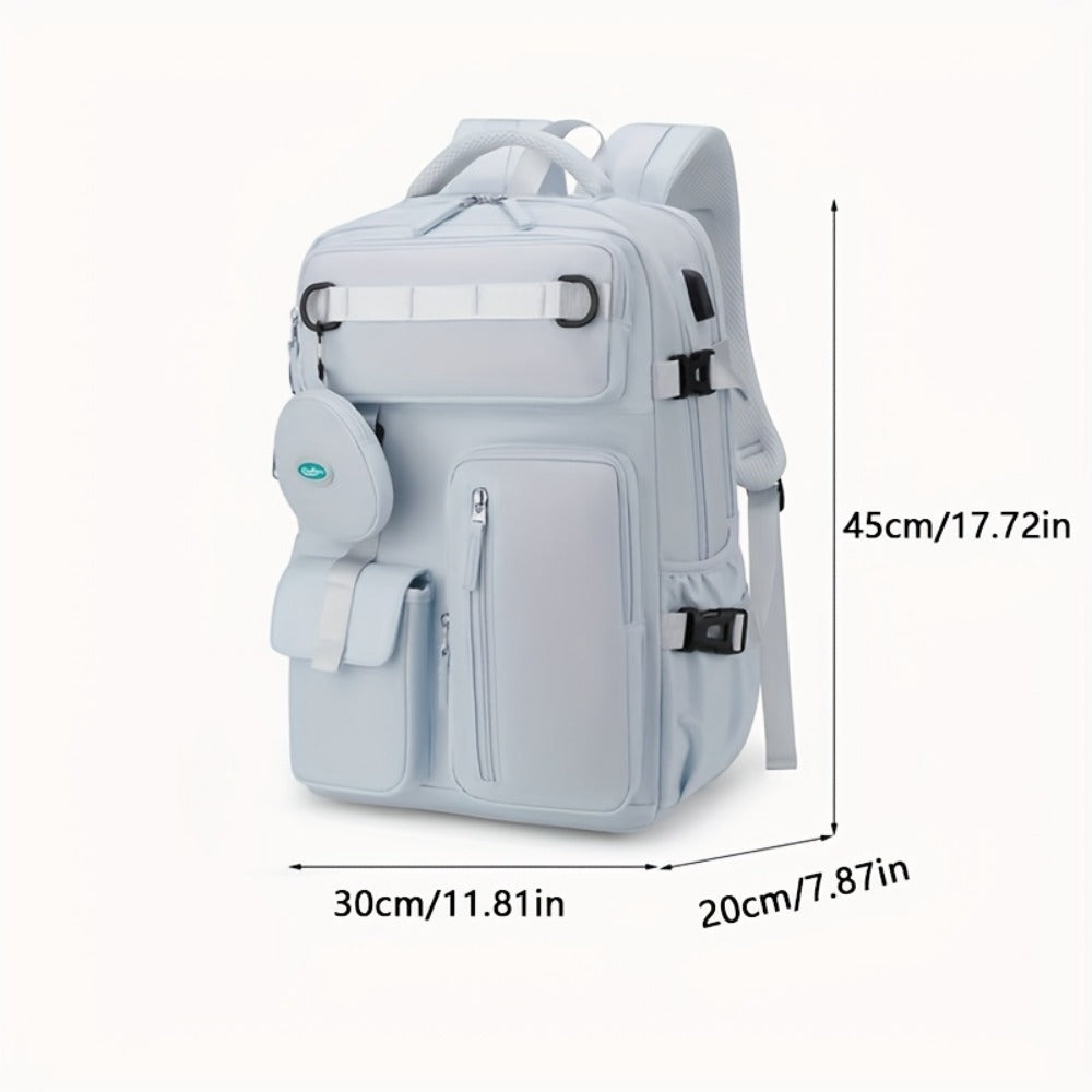 Backpack for Women – Nylon, Lightweight, Trolley Sleeve, for Travel & Work – detail view 16