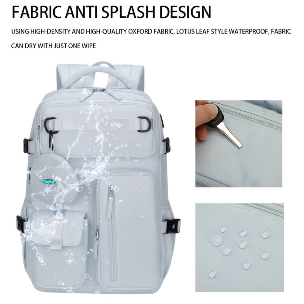 Backpack for Women – Nylon, Lightweight, Trolley Sleeve, for Travel & Work – detail view 17